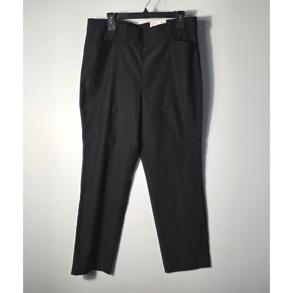 Rafaella Womens Black Stretch Straight Leg Career Pants Size 16 NWT RS8FF000 - Picture 3 of 7